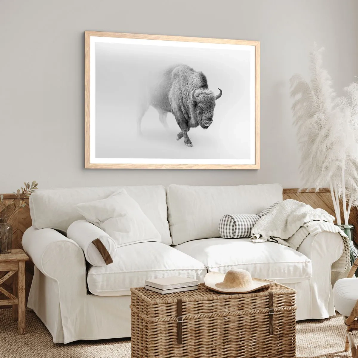 Poster in light oak frame - King of the Prairie - 50x40 cm