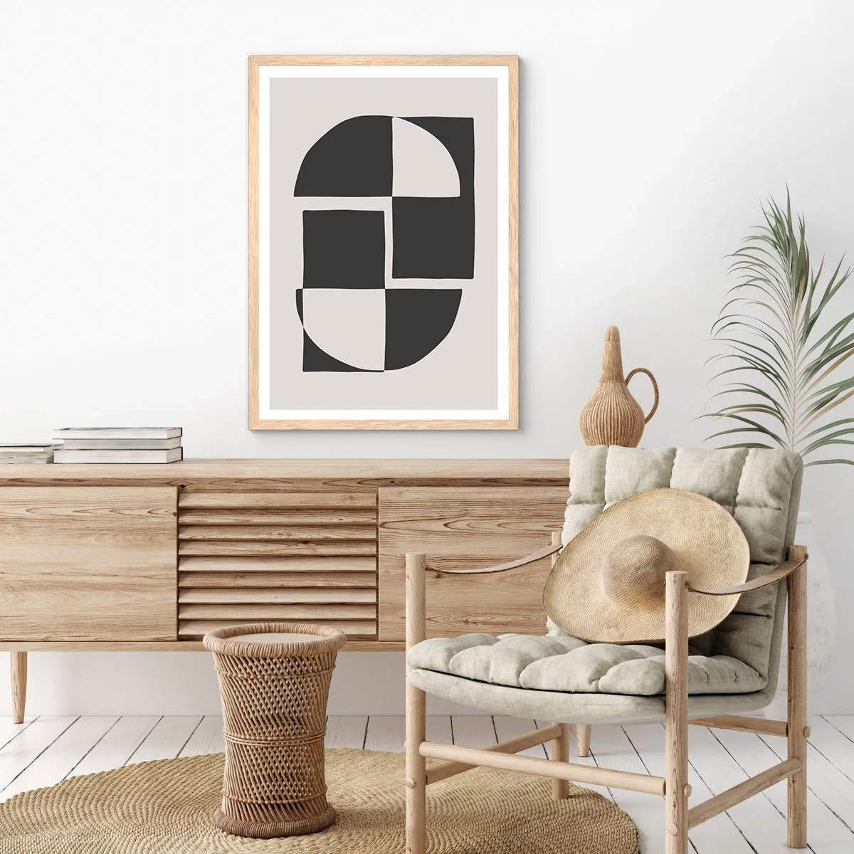 Poster in light oak frame - Antithesis-Synthesis - 50x70 cm