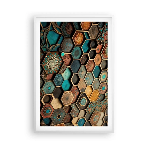 Poster in white frmae - Arabic Ornaments - Variation - 61x91 cm