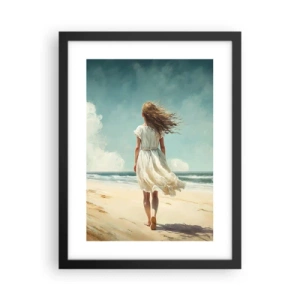 Poster in black frame - Meeting the Sun aand the Wind - 30x40 cm