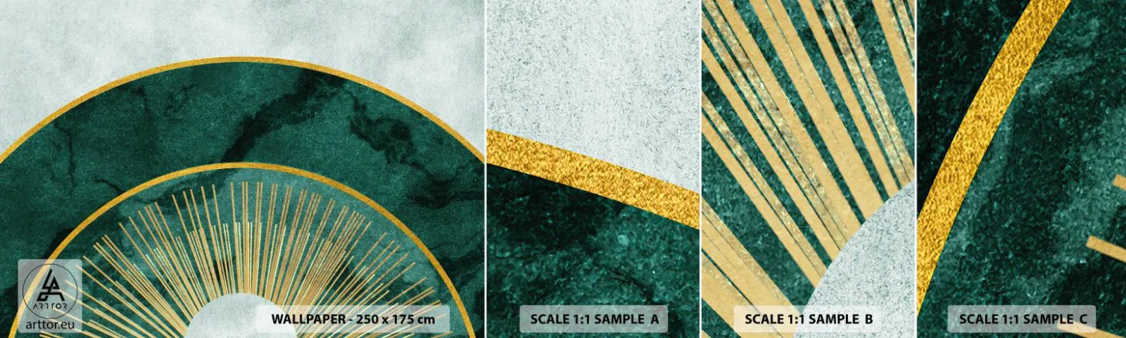 Photo Wallpaper Sample Standard Eco - Another Solar System - Art Deco, Modern, Abstraction - 100x30 cm