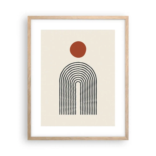 Poster in light oak frame - Magnetism of Shapes and Colours - 40x50 cm