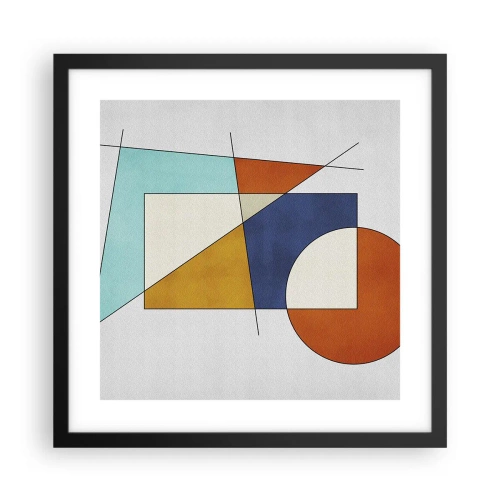Poster in black frame - Abstract: Modernist Fun - 40x40 cm