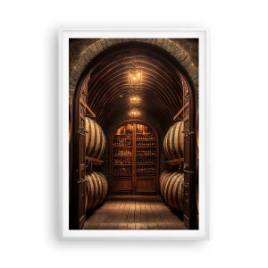 Poster in white frmae - Atmospheric Cellar - 70x100 cm