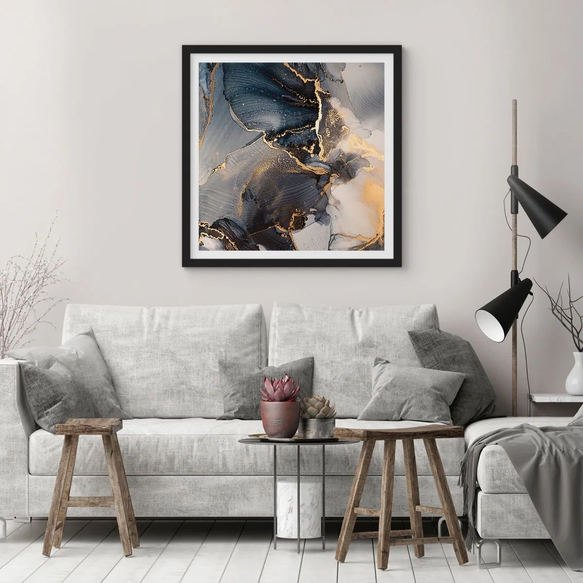 Poster in black frame - Life of a Stone - 30x30 cm
