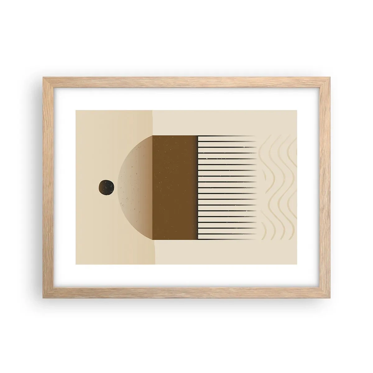 Poster in light oak frame - Different States - 40x30 cm