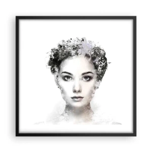 Poster in black frame - Extremely Stylish Portrait - 50x50 cm