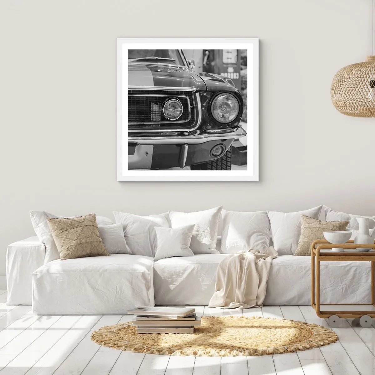 Poster in white frmae - Rough Ride - 30x30 cm