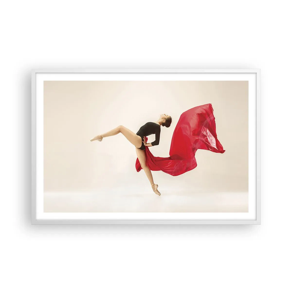 Poster in white frmae - Red and Black - 91x61 cm