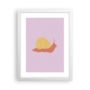 Poster in white frmae - No Rush - 30x40 cm