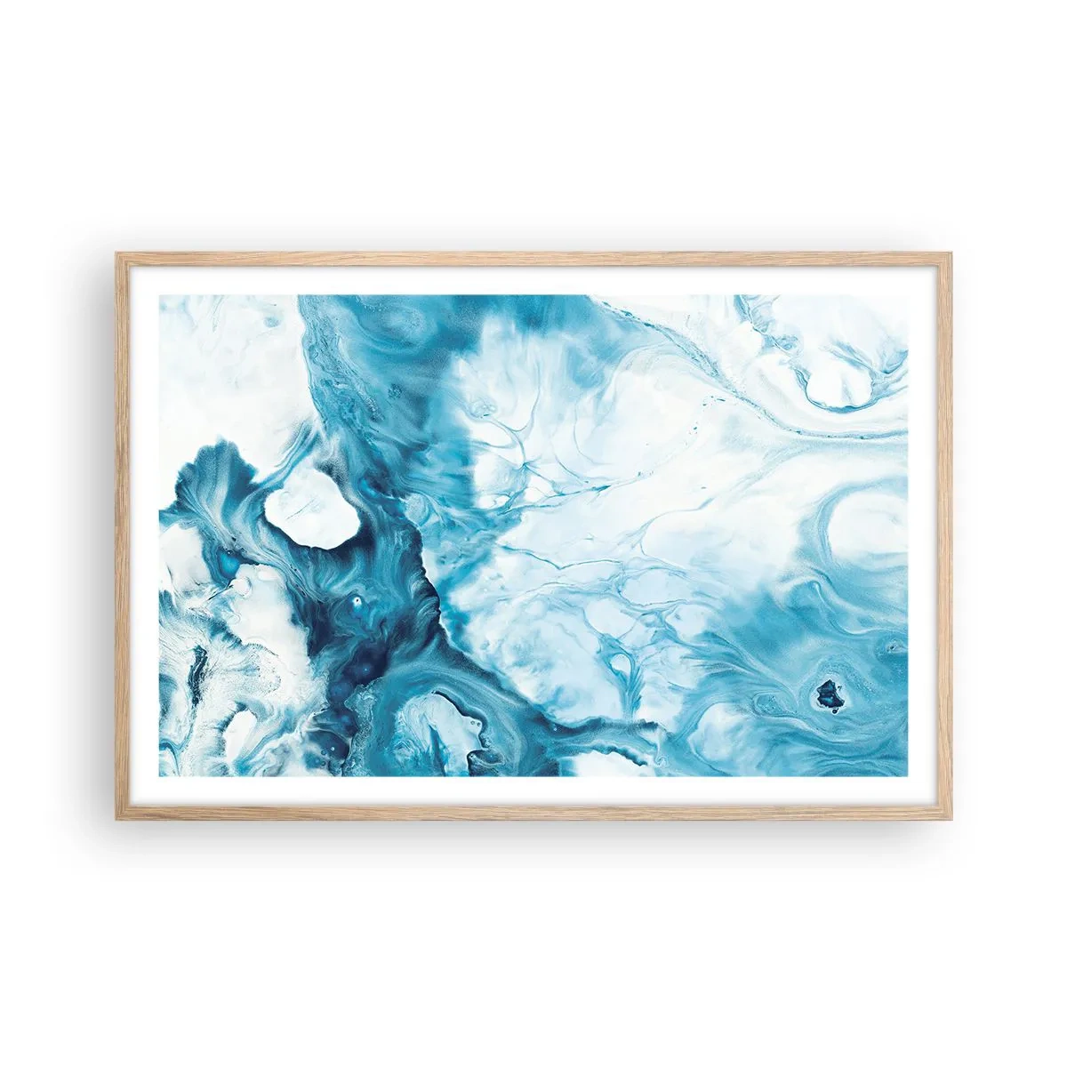 Poster in light oak frame - Concert of Blue - 91x61 cm