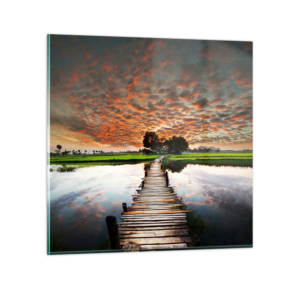 Glass picture - Spread Your Arms and Breathe - 70x70 cm