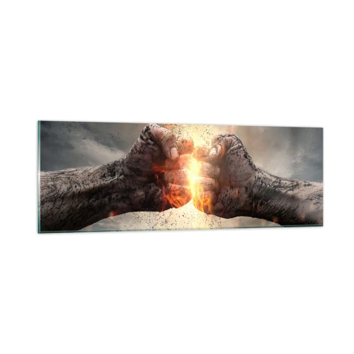 Glass picture - Stand Up and Fight - 90x30 cm