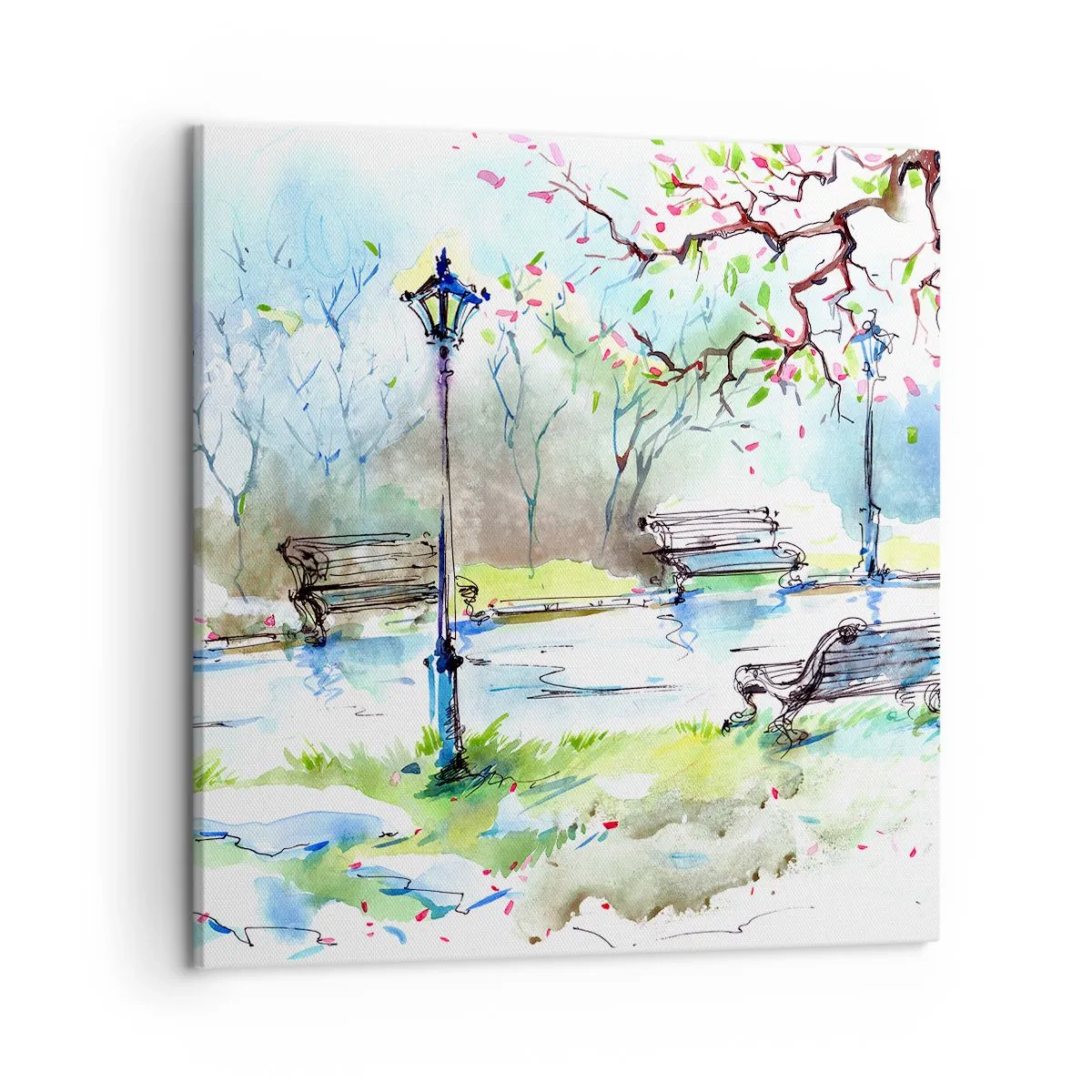 Canvas picture - Charm of Park Silence - 50x50 cm
