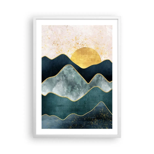Poster in white frmae - Behing Seven Mountains - 50x70 cm