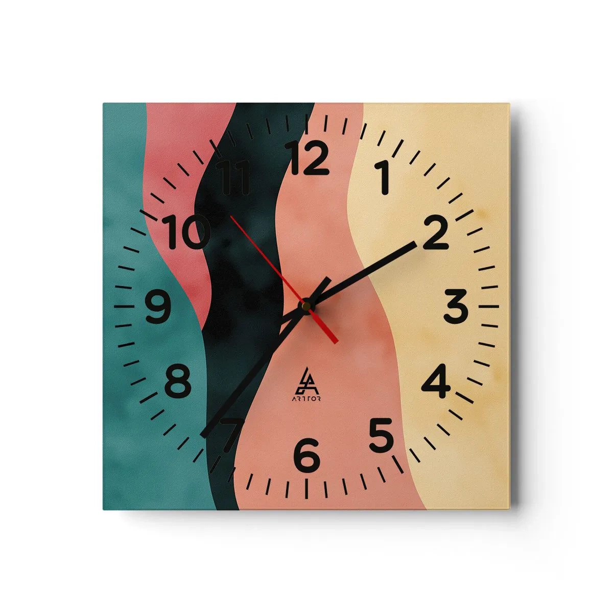 Wall clock - Clock on glass - Compatible Incompability - 40x40 cm