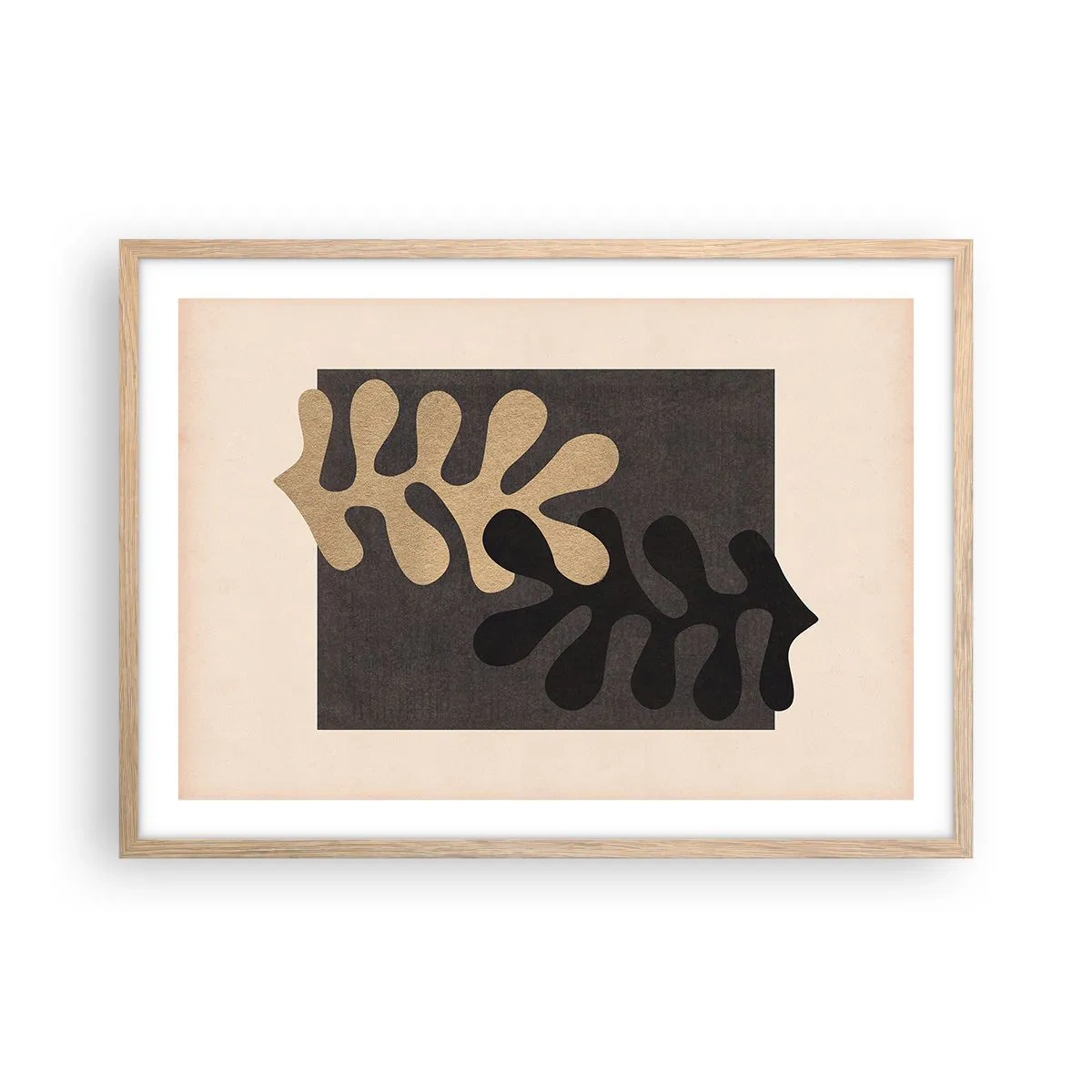 Poster in light oak frame - Absence and Completion - 70x50 cm