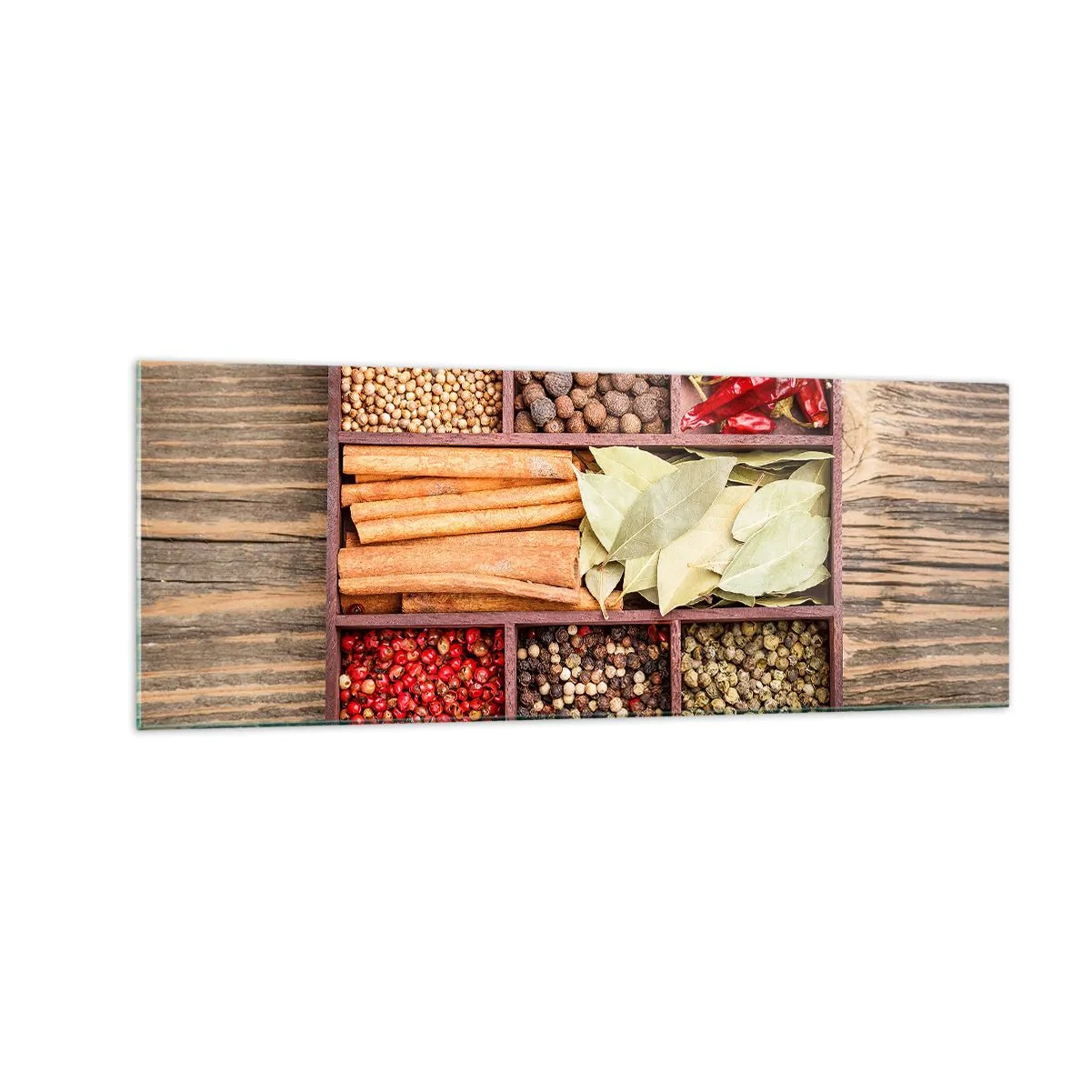Glass picture - Order of Shapes, Bunch of Aromas - 140x50 cm