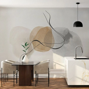 Photo Wallpaper Premium Sand - Air Beads - Abstraction, Piece, Modern Pattern - 100x70 cm