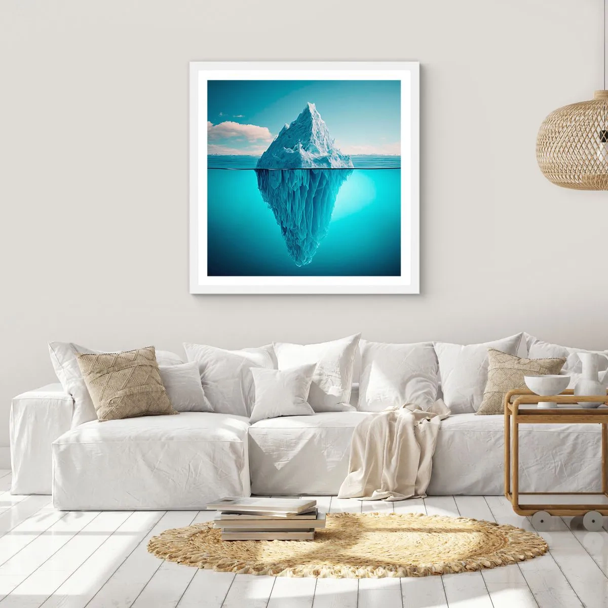 Poster in white frmae - Ice Queen - 60x60 cm