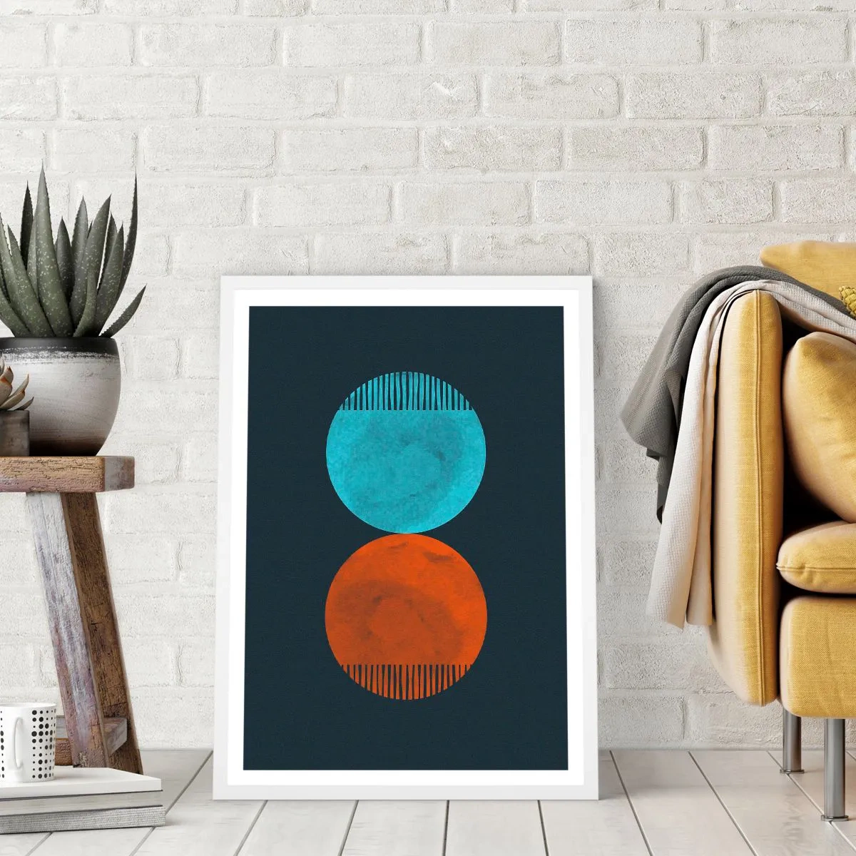 Poster in white frmae - Only Geometry? - 61x91 cm