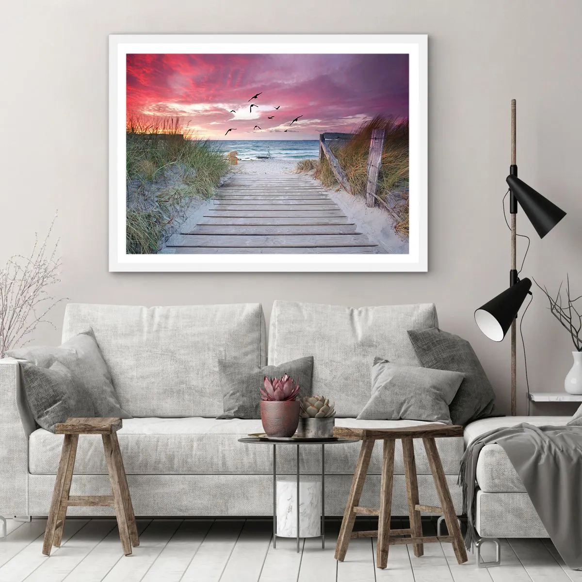 Poster in white frmae - Baltic Impression - 91x61 cm