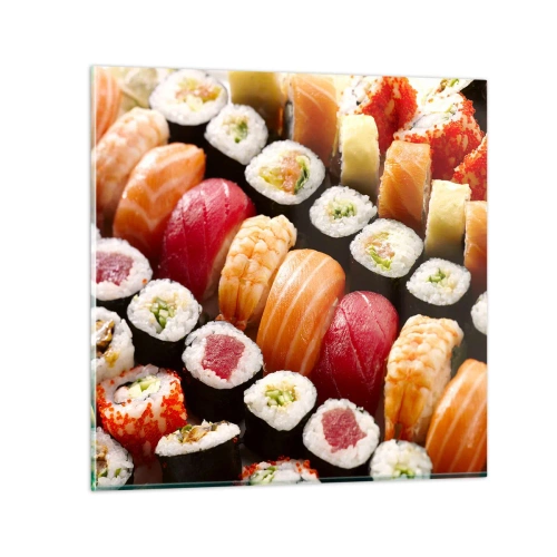 Glass picture - Colours and Flavours of Asia - 60x60 cm