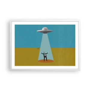 Poster in white frmae - Close Encounter - 70x50 cm