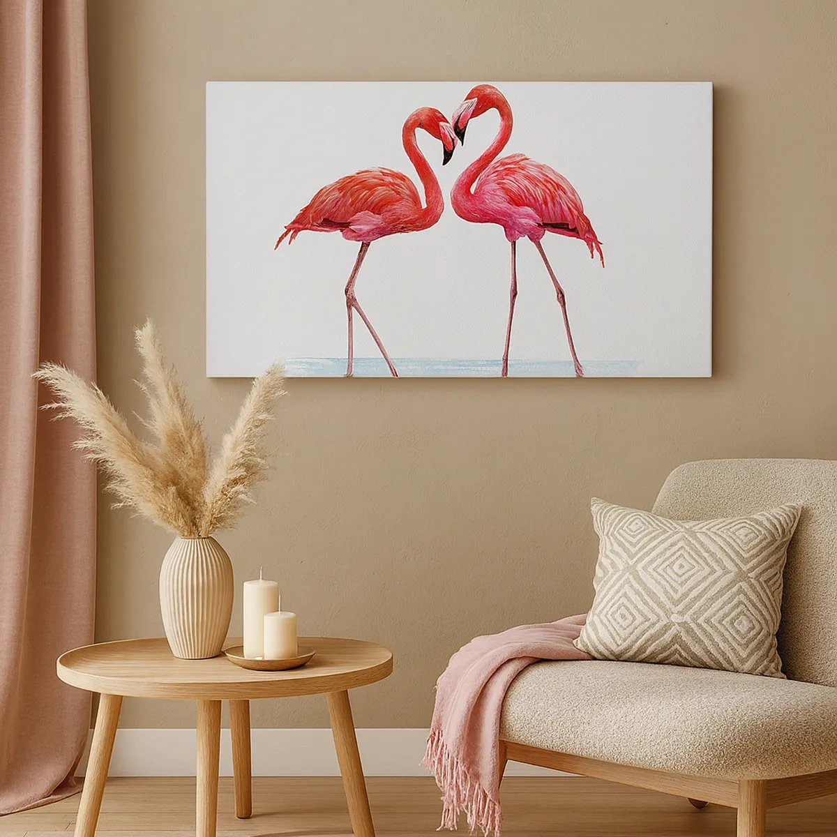 Canvas picture - Pink Rendezvous - 30x30 cm