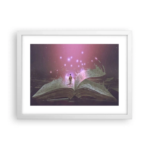 Poster in white frmae - Invitation to Another World -Read It! - 40x30 cm