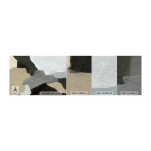 Photo Wallpaper Sample Premium Sand - Abstract: Crossroads of Grey - Abstraction, Piece, Paints - 100x30 cm