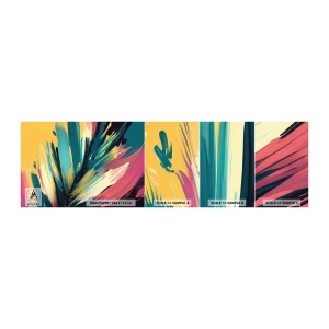 Photo Wallpaper Sample Self-Adhesive Deluxe Sticker - Composition -Explosion of Joy - Abstractionism, Piece, Modern - 100x30 cm