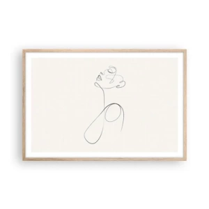 Poster in light oak frame - Entangled in Dreams - 91x61 cm