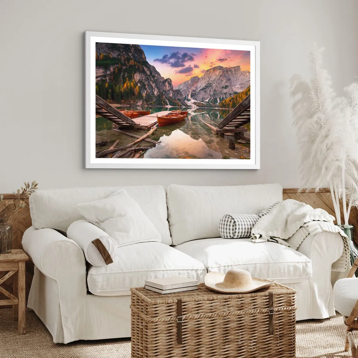 Poster in white frmae - Promise of a Day - 91x61 cm