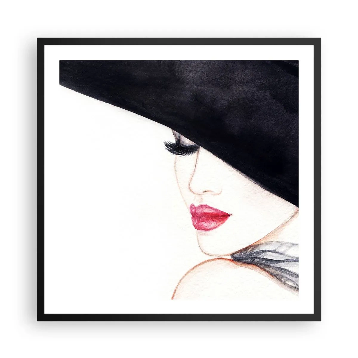Poster in black frame - Elegance and Sensuality - 60x60 cm