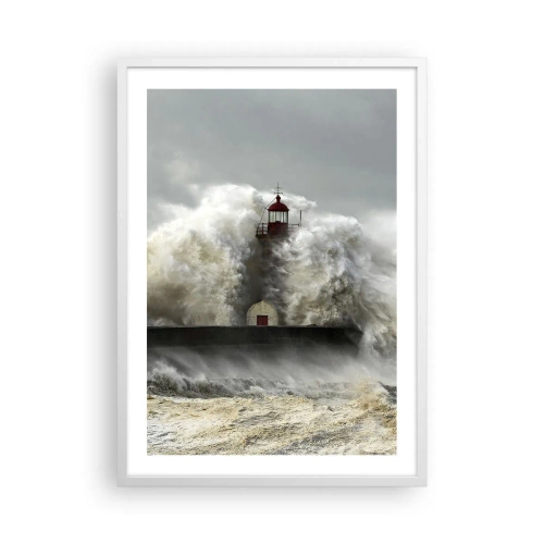 Poster in white frmae - Rage of the Ocean - 50x70 cm
