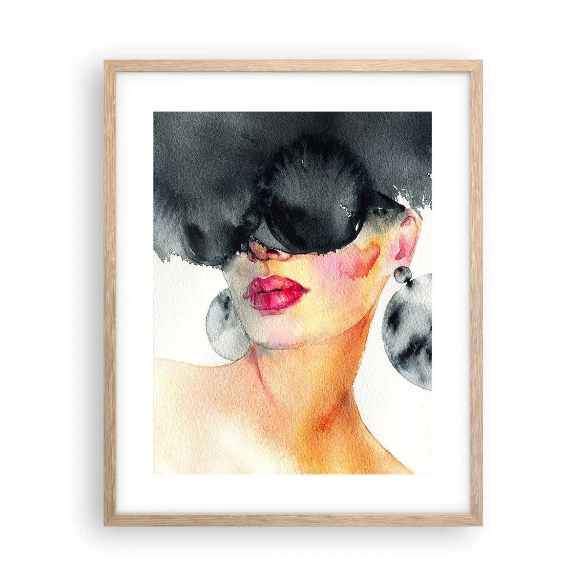 Poster in light oak frame - Secret of Elegance - 40x50 cm