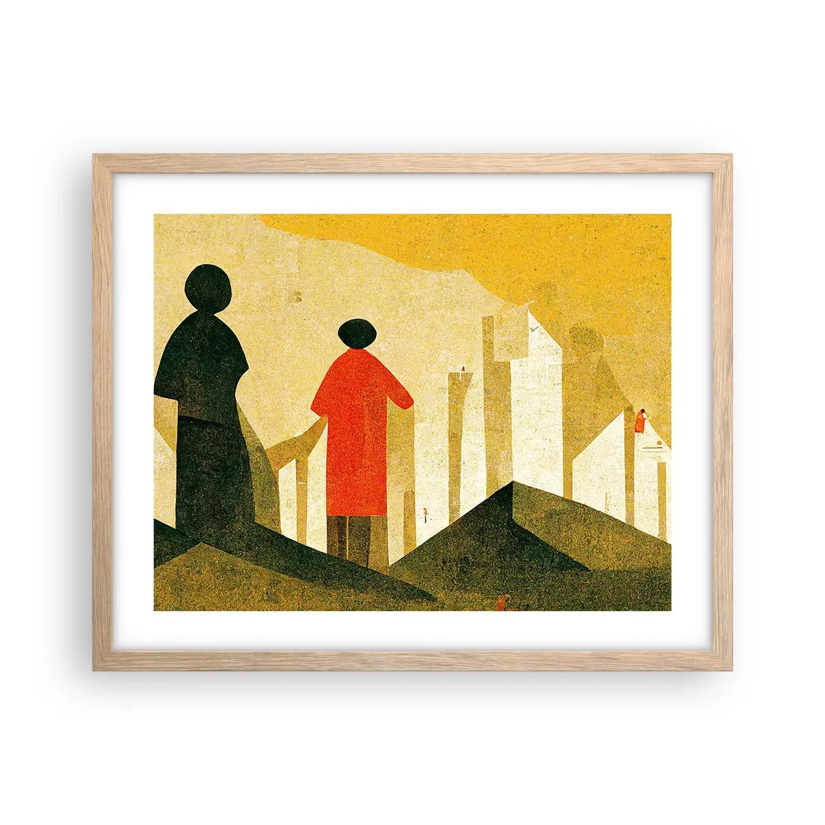 Poster in light oak frame - Still a Long Way - 50x40 cm