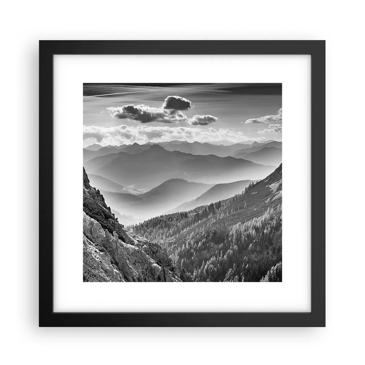 Poster in black frame - All the Way to the Horizon - 30x30 cm