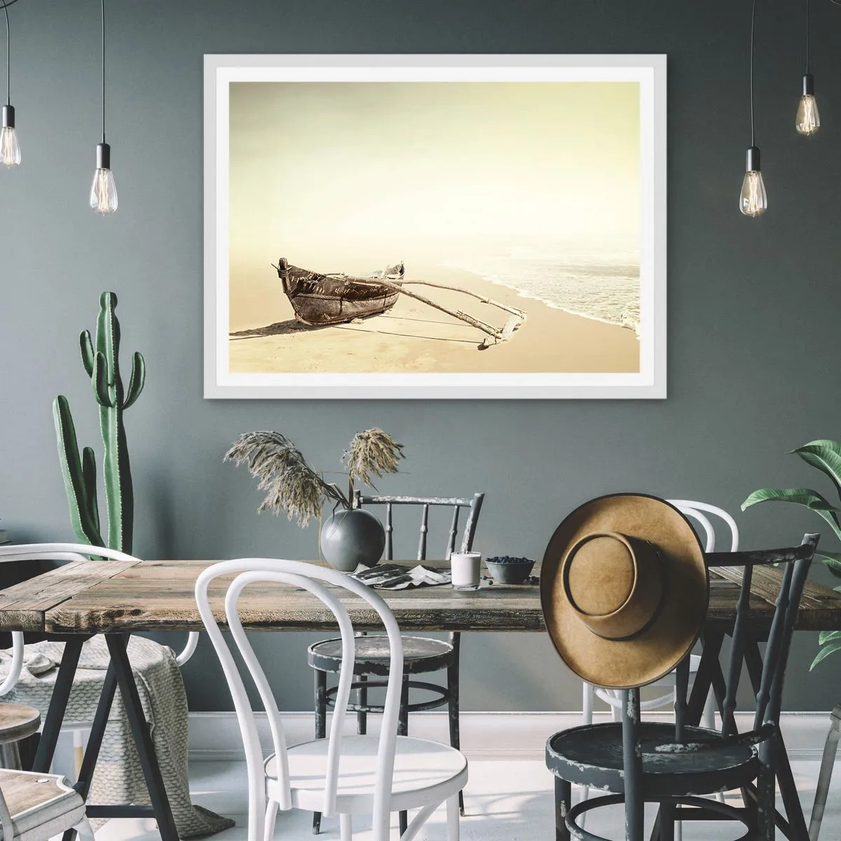 Poster in white frmae - Throwback to South Seas - 40x30 cm