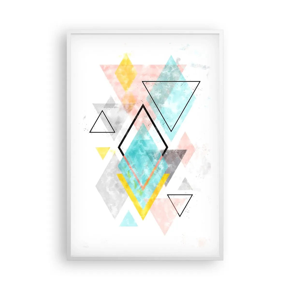 Poster in white frmae - Geometric Play - 61x91 cm