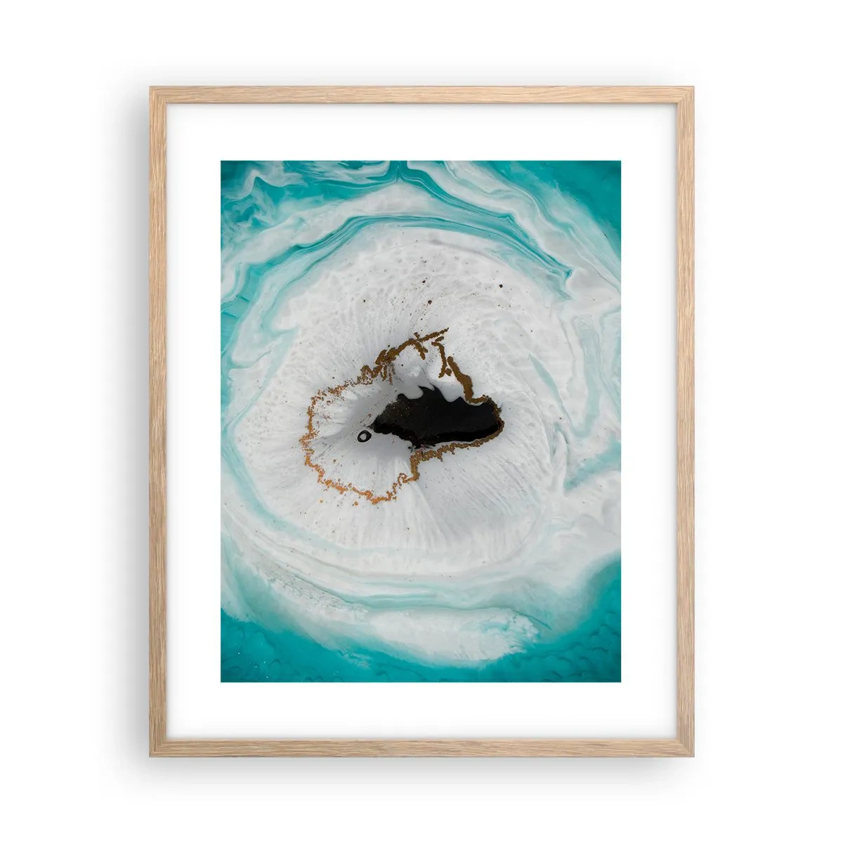 Poster in light oak frame - Into de Deep - 40x50 cm