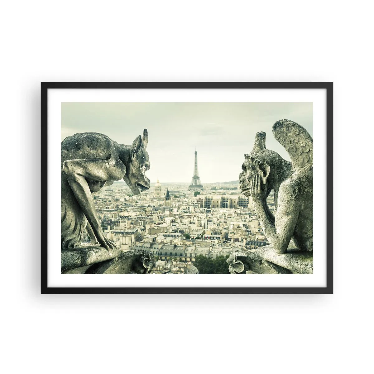 Poster in black frame - Parisian Talks - 70x50 cm