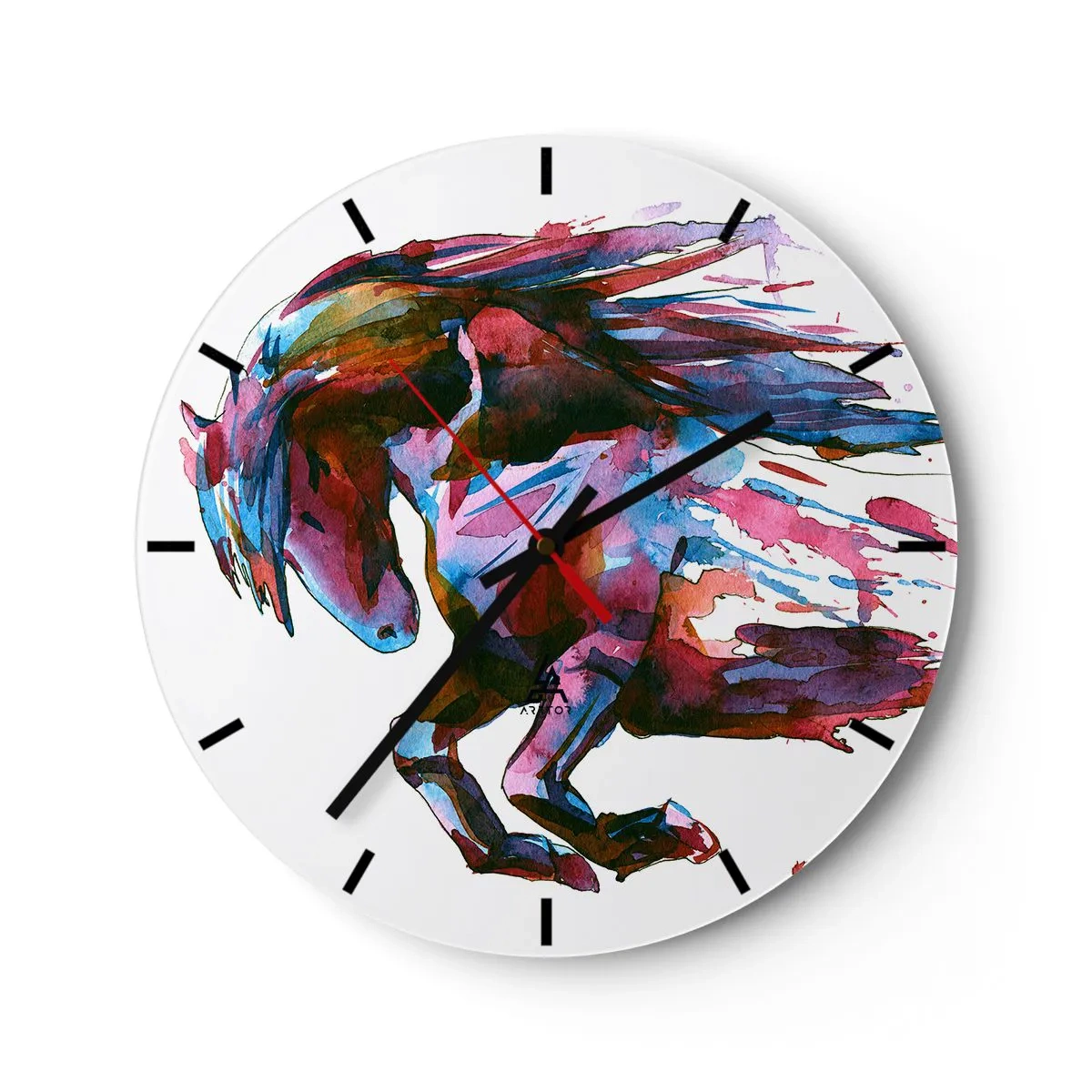 Wall clock - Clock on glass - In Elation - 40x40 cm