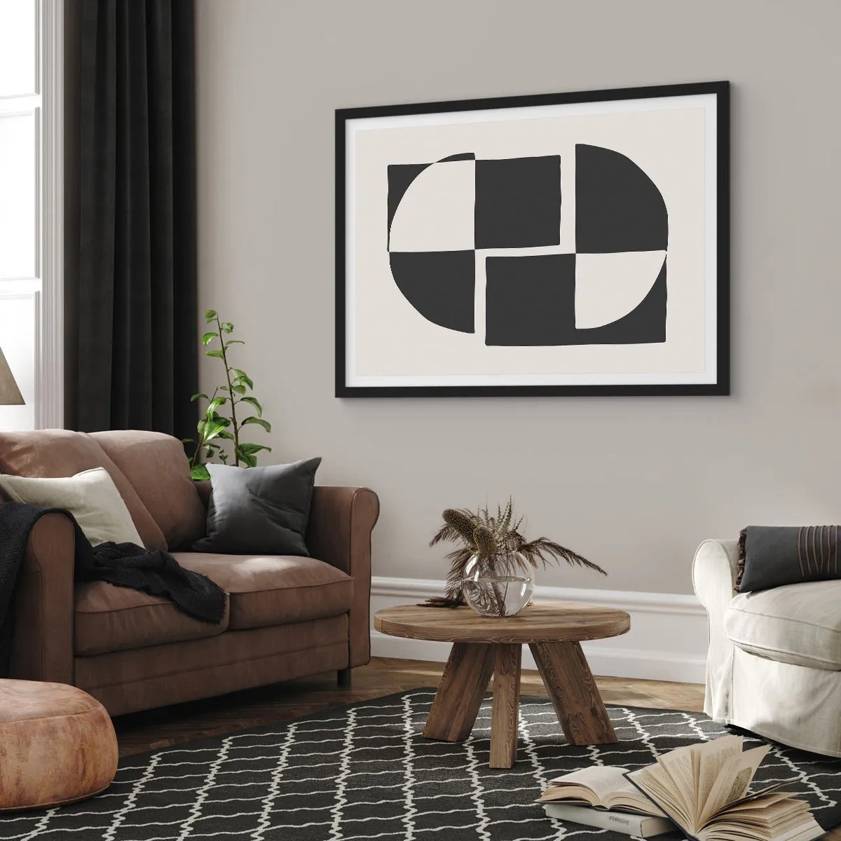 Poster in black frame - Antithesis-Synthesis - 91x61 cm