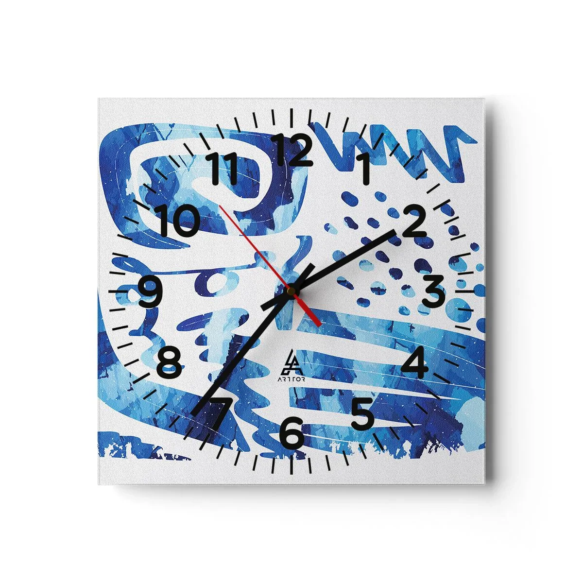 Wall clock - Clock on glass - Return to the Roots - 40x40 cm