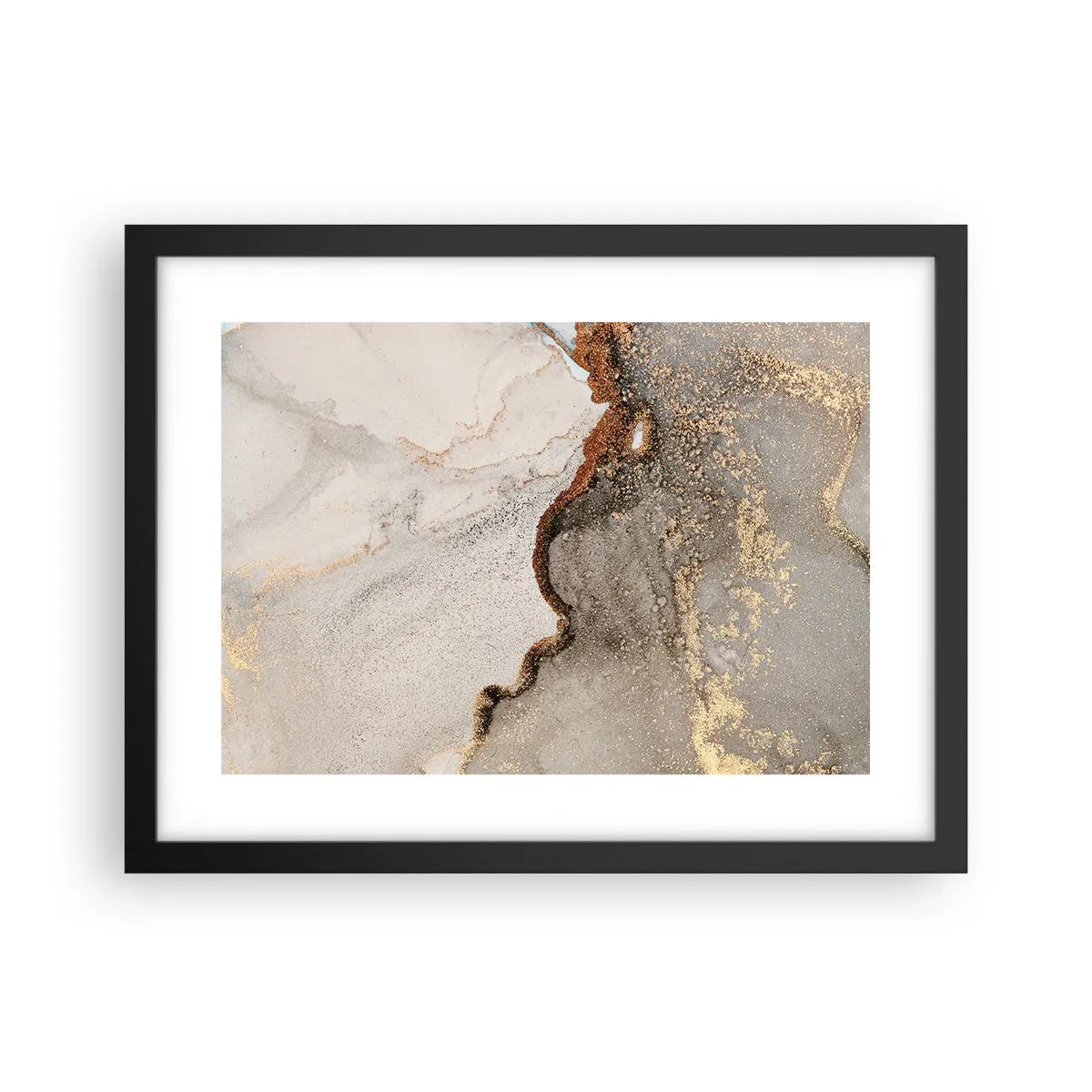 Poster in black frame - On the Border of Colours - 40x30 cm