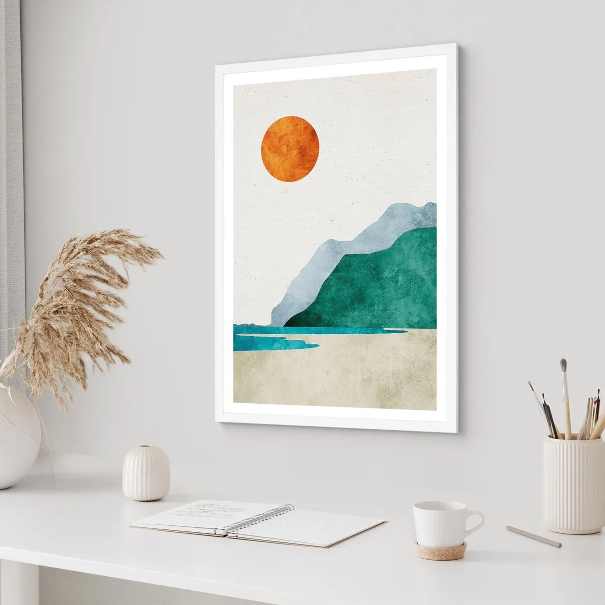 Poster in white frmae - Proper Landscape - 30x40 cm