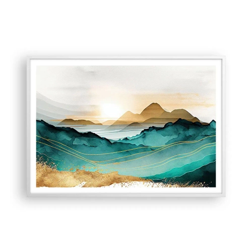 Poster in white frmae - On the Verge of Abstract - Landscape - 100x70 cm