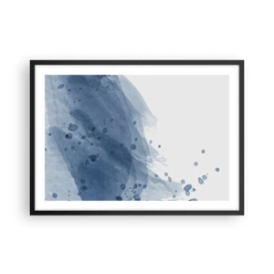 Poster in black frame - Blue Tulle - 70x50 cm